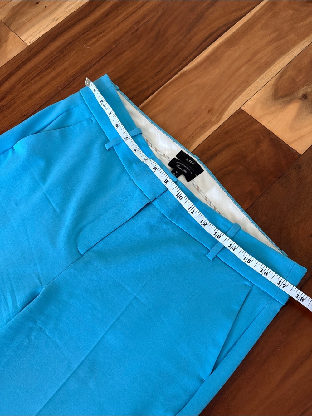 J.Crew Tollegno 1900 Italian Stretch Wool Cameron Slim Ankle Pant 12 Monaco Blue - Picture 8 of 9